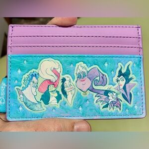 Loungefly Disney Villains Lavender and Aqua Card Holder